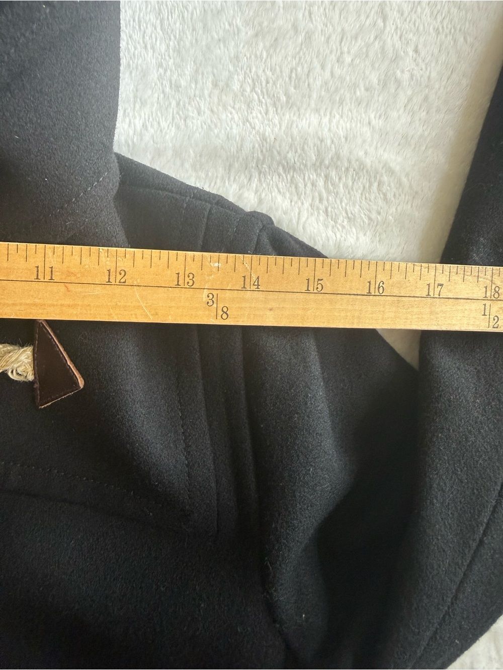 J. Crew Black Hooded Wool-Blend Toggle Coat - Picture 5 of 10